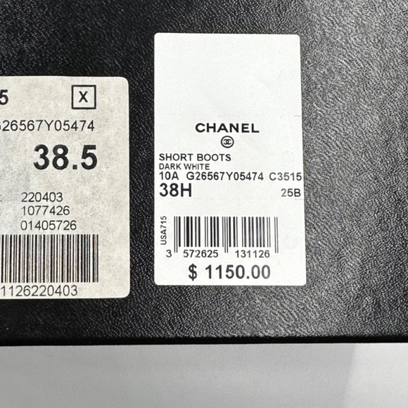 CHANEL Cream Leather Winter Booties / WOMENS 8.5 - Picture 16 of 16